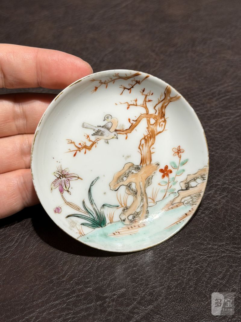 清乾隆 粉彩花鸟纹茶具一套25件 - 图92